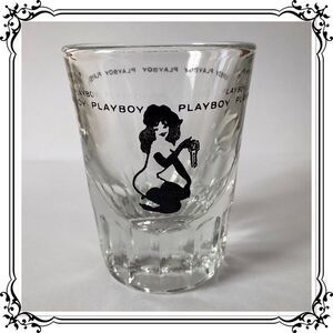 Vintage Playboy Shot Glass Leroy Neiman 1960’s Art with Key. Set of 2
